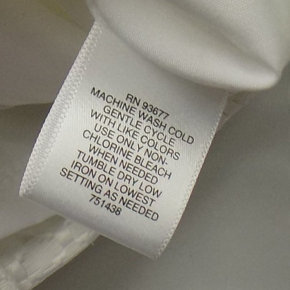 Liz Claiborne White Mid Length Dress Size 4 - Picture 6 of 10